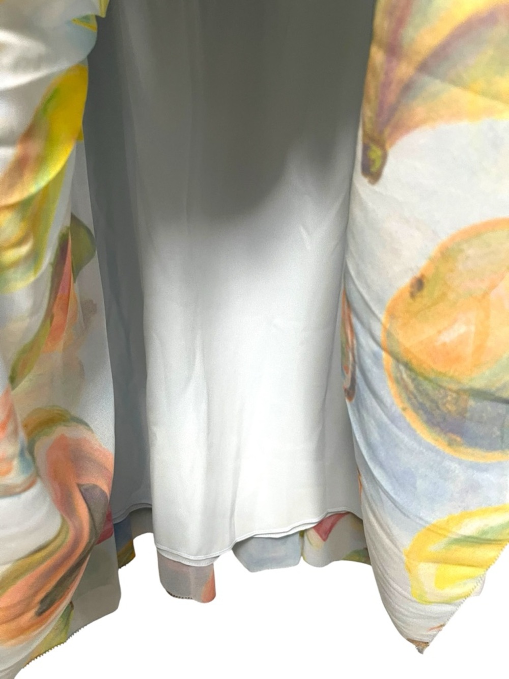 NWT Aritzia WILFRED Twirl Fruit Print Pleated Chiffon Midi Skirt XL - Picture 4 of 7